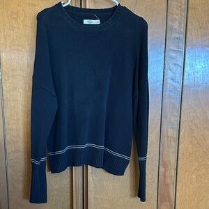 UGG Black Sweater with White Stitch Trim
